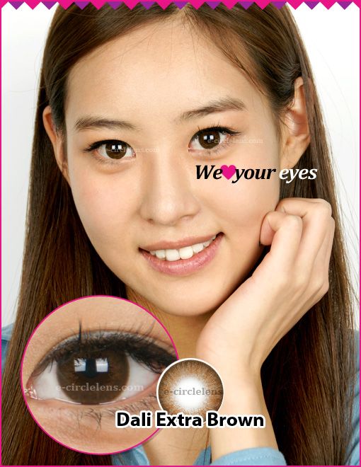Dali Extra Brown Contacts (Hyepropia) at e-circlelens.com