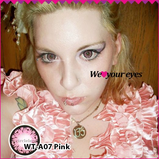 WT-A07 Pink Contacts at e-circlelens.com