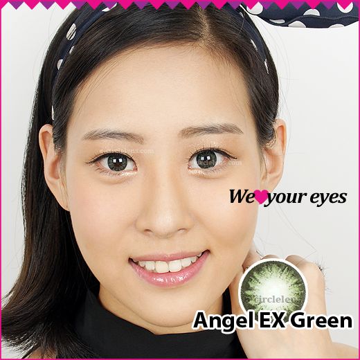 Angel EX Green Contacts at e-circlelens.com
