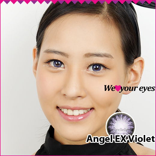 Angel EX Violet Contacts at e-circlelens.com