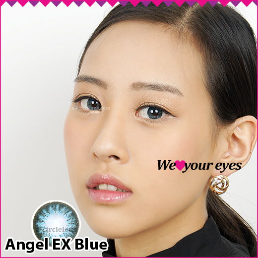 Angel EX Blue Contacts at e-circlelens.com