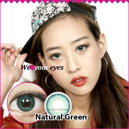Natural Green Contacts at e-circlelens.com