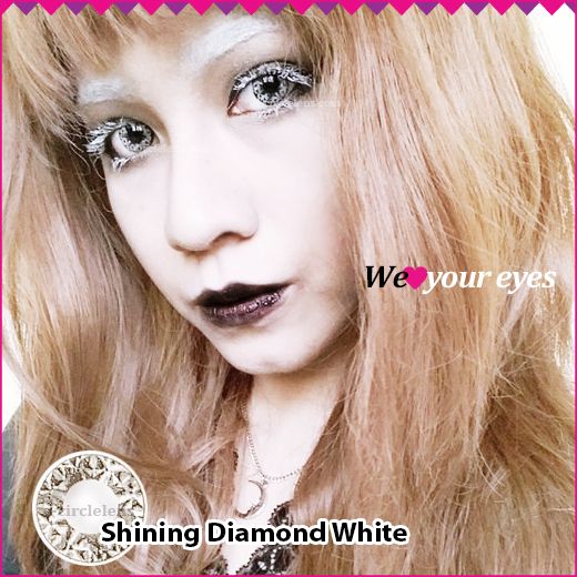 Shining Diamond White Contacts at www.e-circlelens.com