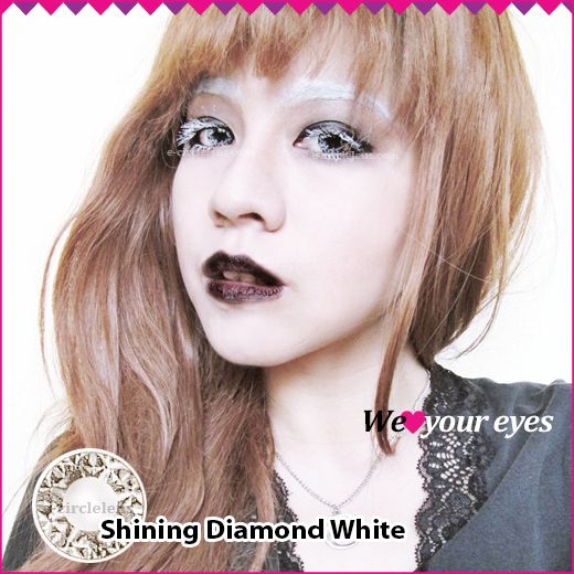 Shining Diamond White Contacts at www.e-circlelens.com